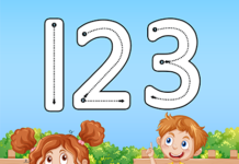 Dot each numeral along the lines number worksheets pdf