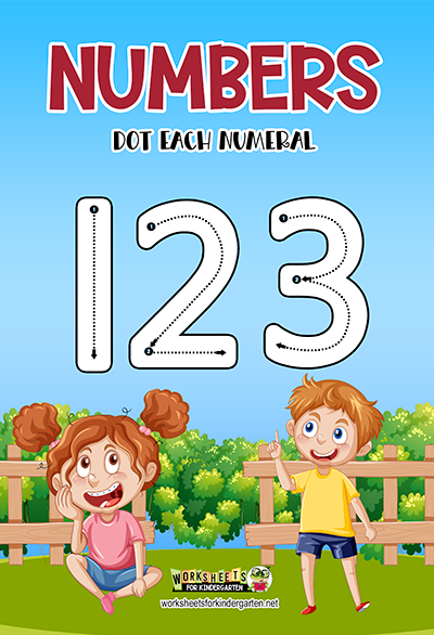 Dot each numeral along the lines number worksheets pdf