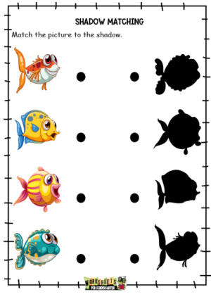 Free printable Shadow Matching Worksheets PDF