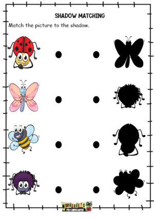 Free printable Shadow Matching Worksheets PDF