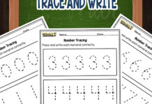 Trace and write each numeral correctly