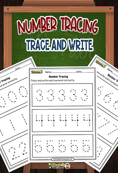 Trace and write each numeral correctly